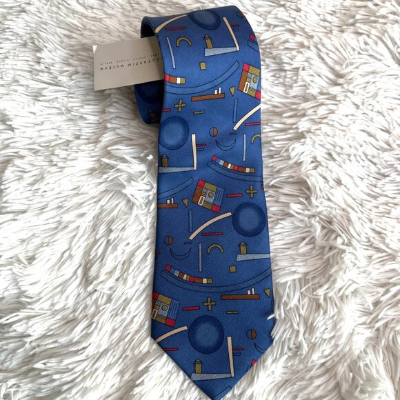 NWT Guggenheim Museum Wassily Kandinsky 100% Silk Modern Tie Y2K - Picture 7 of 7